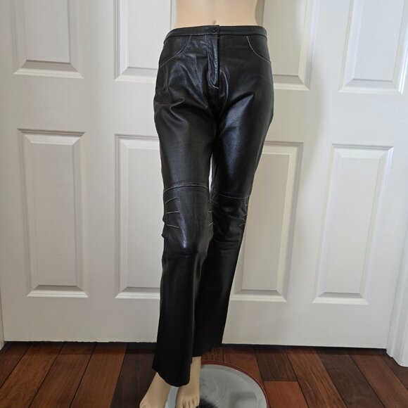 BCBGMaxazria Leather Pants SZ 4 - Picture 2 of 11